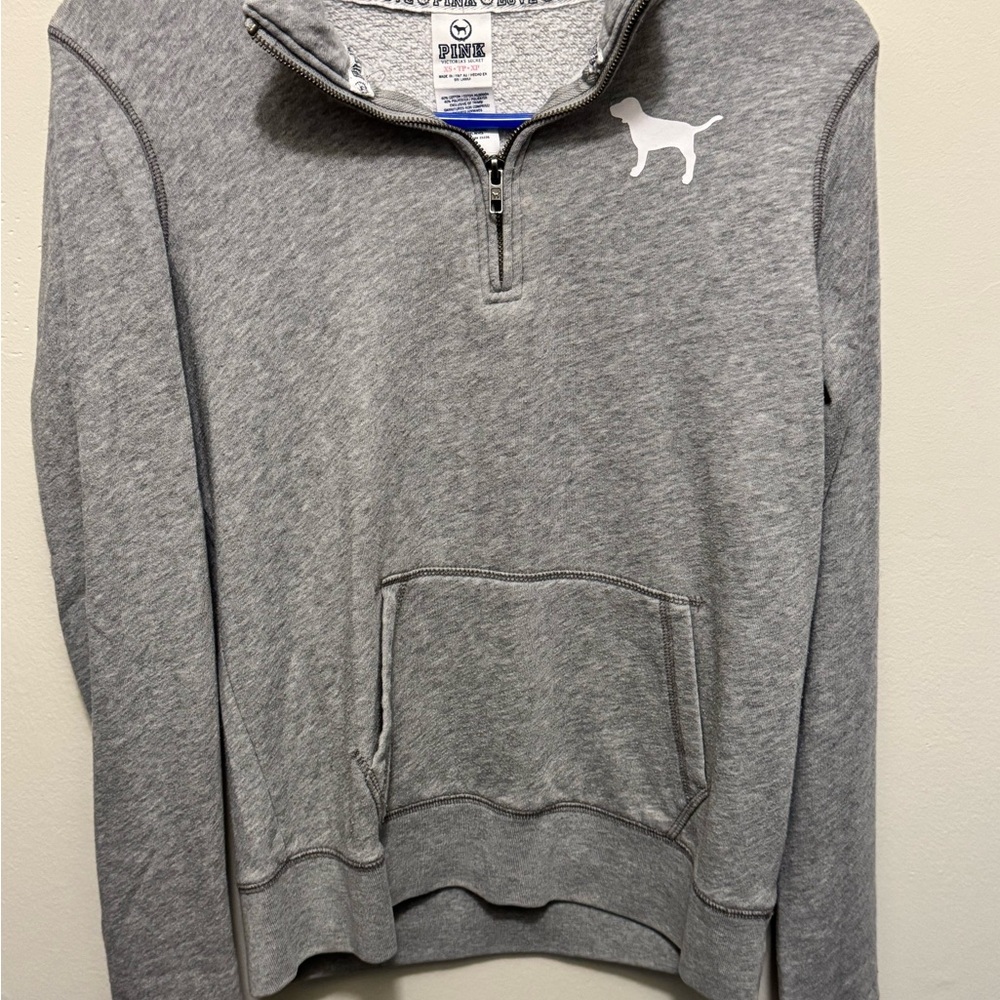 Victoria's Secret Gray Quarter-Zip Sweatshirt